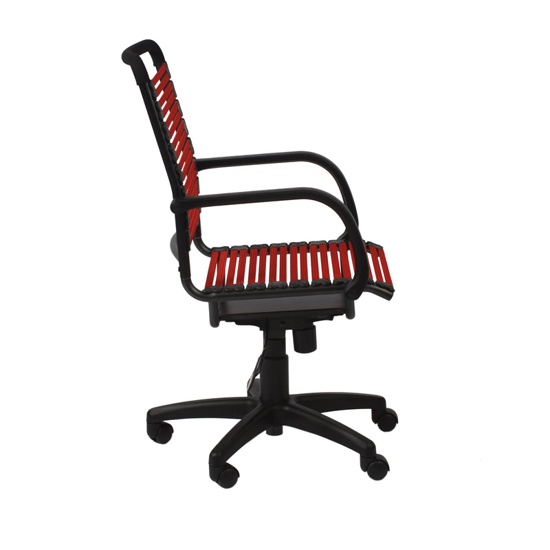 Bungie Flat High Back Office Chair with Graphite Black Frame and Black Base
