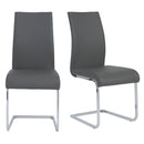 Epifania Dining Leather Chair with Chrome Legs - Set of 2 OR 4 per order by Euro Style