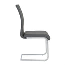 Epifania Dining Leather Chair with Chrome Legs - Set of 2 OR 4 per order by Euro Style