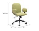 Lionel Office Fabric Retro Chair by ZUO modern