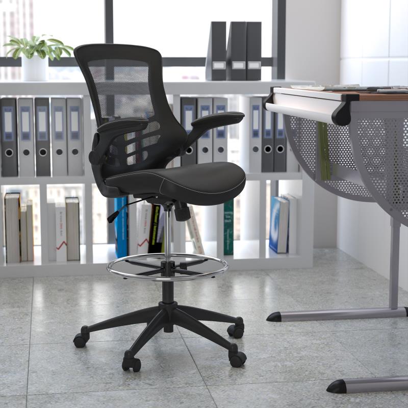 Kelista Mid-Back Ergonomic Drafting Chair - Product Photo 3