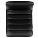 Vincent Modern Vinyl Adjustable Bar Stool with Back, Swivel Stool with Chrome Pedestal Base and Footrest