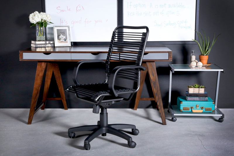 Bradley High Back Bungie Office Chair Graphite Frame and Black Base