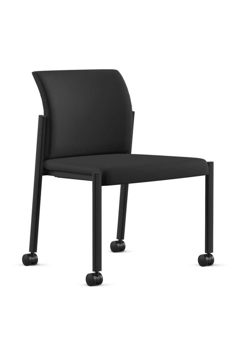 9 To 5 LINK 1415 GT Reception Black Vinyl Armless Chair
