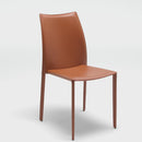 Dalia Stacking Side Leather Chair - 2 chairs per order by Euro Style