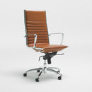 Dirk High Back Office Chair with Chromed Steel Base