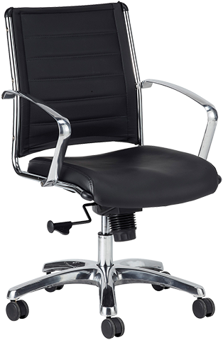 Eurotech Europa Leather Mid Back Chair - Product Photo 1