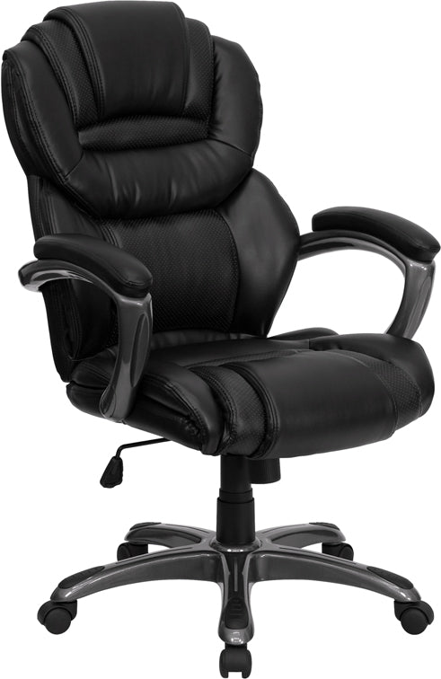 FLASH Stella High Back Black LeatherSoft Executive Swivel