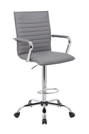 Boss Ribbed Design Drafting Stool - Product Photo 2