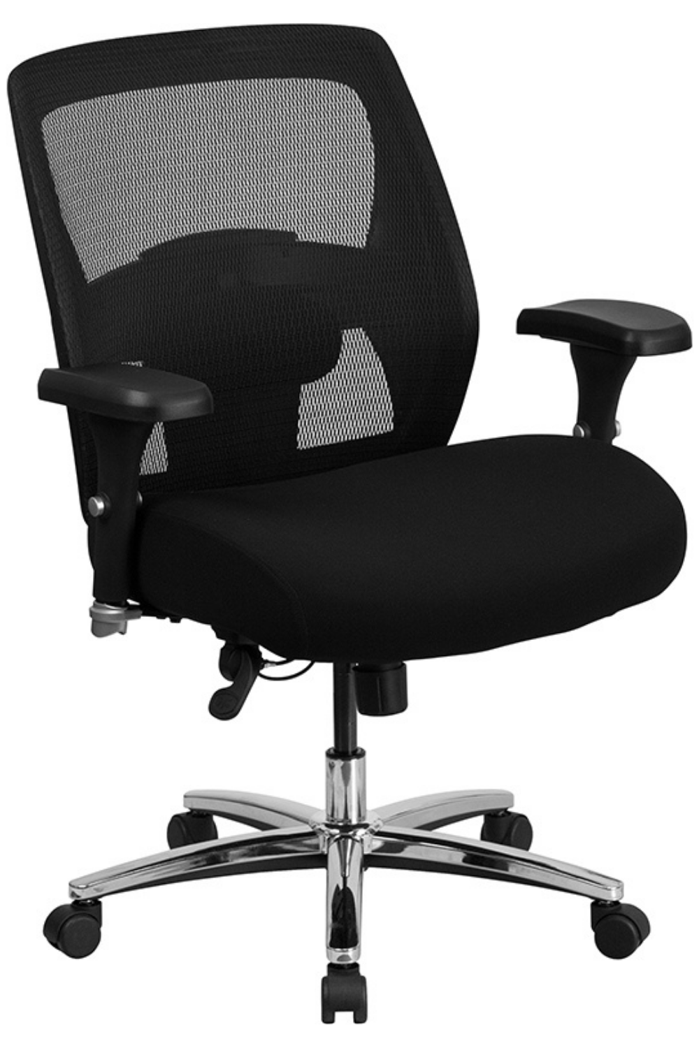 24/7 400 Lbs. Capacity Black Office Chair w/Adjustable Sliding Seat Depth &  Headrest