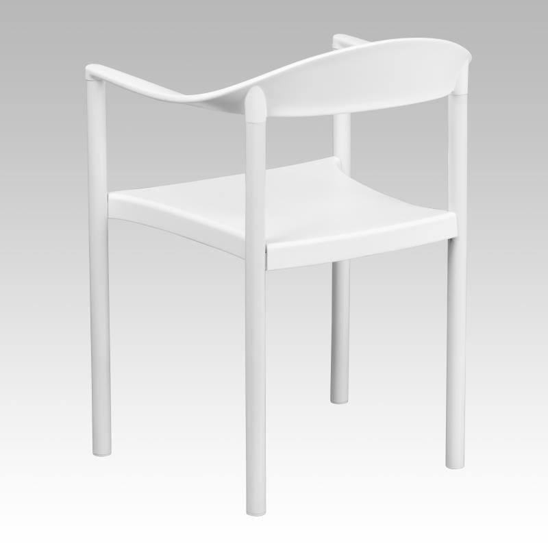 Flash Furniture White Plastic Cafe Stack Chair - Product Photo 7