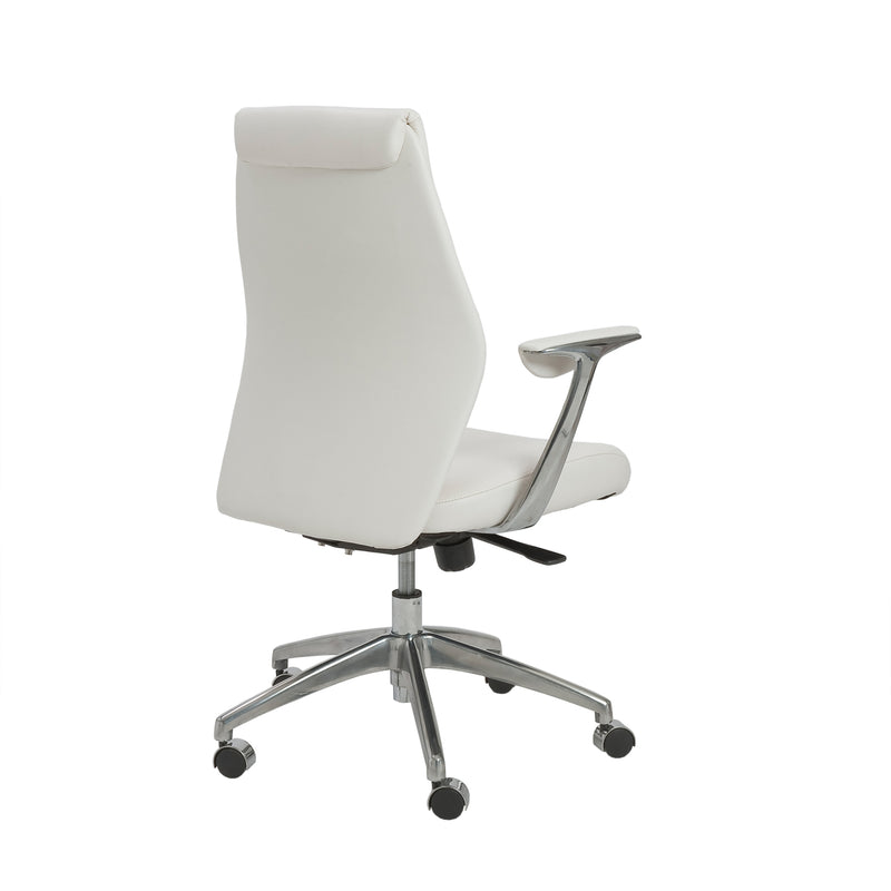 Crosby Low Back Office Chair with Polished Aluminum Base by Euro Style