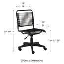 Bungie Low Back Office Chair in Black with Graphite Black Frame and Black Base