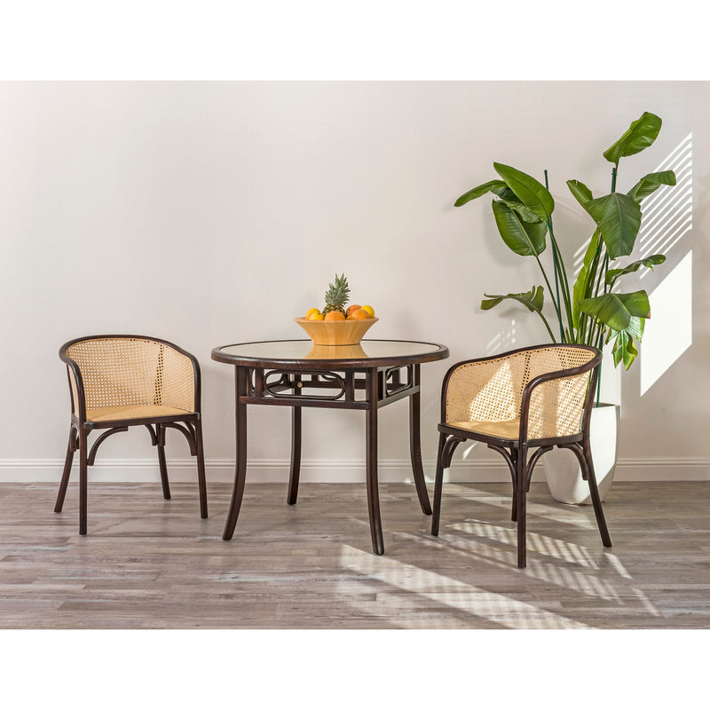Elsy Armchair with Natural Rattan Seat - Product Photo 6
