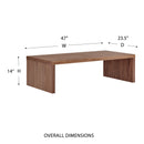 Abby 47" Coffee Table in High Gloss Top