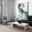 Abby 47" Coffee Table in High Gloss Top
