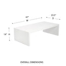 Abby 47" Coffee Table in High Gloss Top