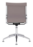 Glider Conference Chair Vinyl Taupe by Zuo Modern