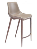 Zuo Modern Magnus Bar Chair Black & Silver - 101276 - 2 chairs per order