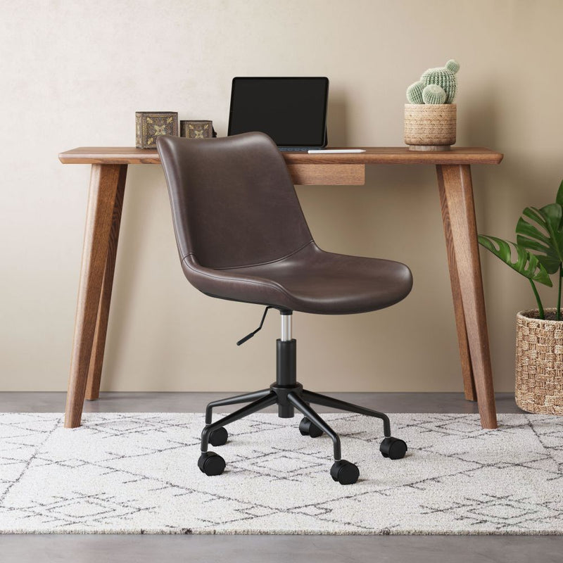 Byron Office Leather Armless Chair by Zuo