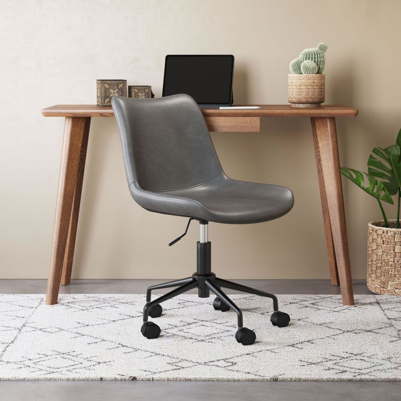 Byron Office Leather Armless Chair by Zuo