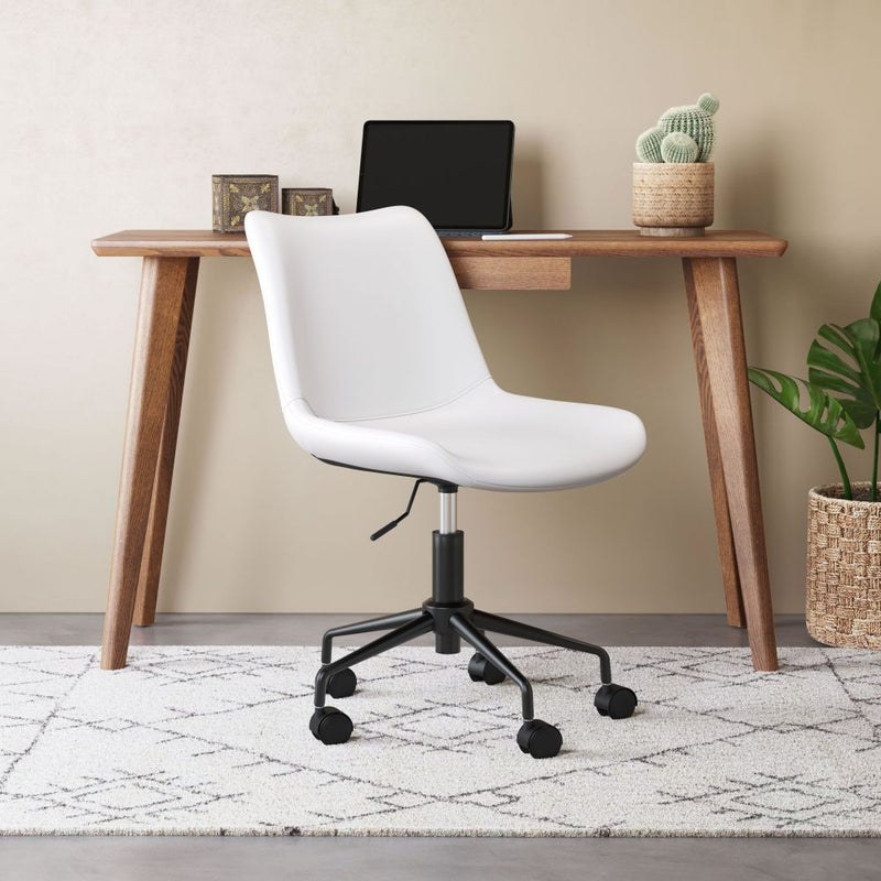 Byron Office Leather Armless Chair by Zuo