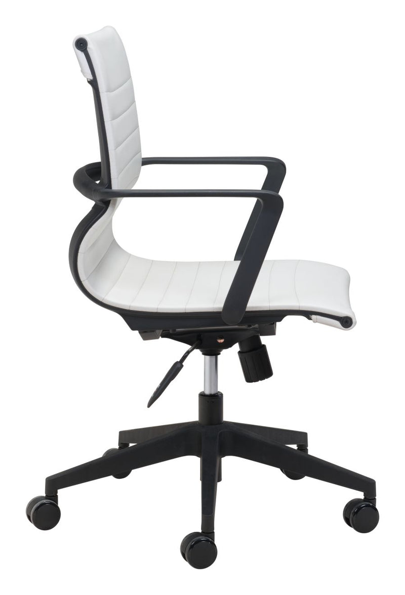 Stacy Office Chair White Leather by Zuo Modern