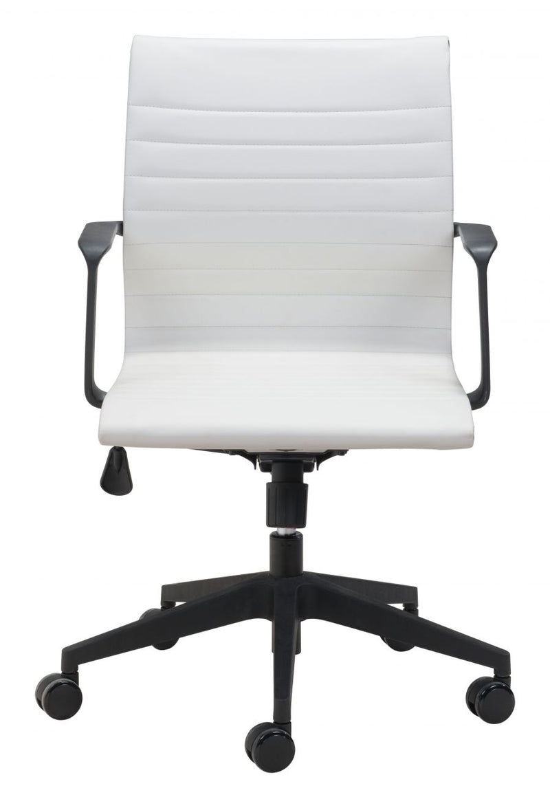 Stacy Office Chair White Leather by Zuo Modern