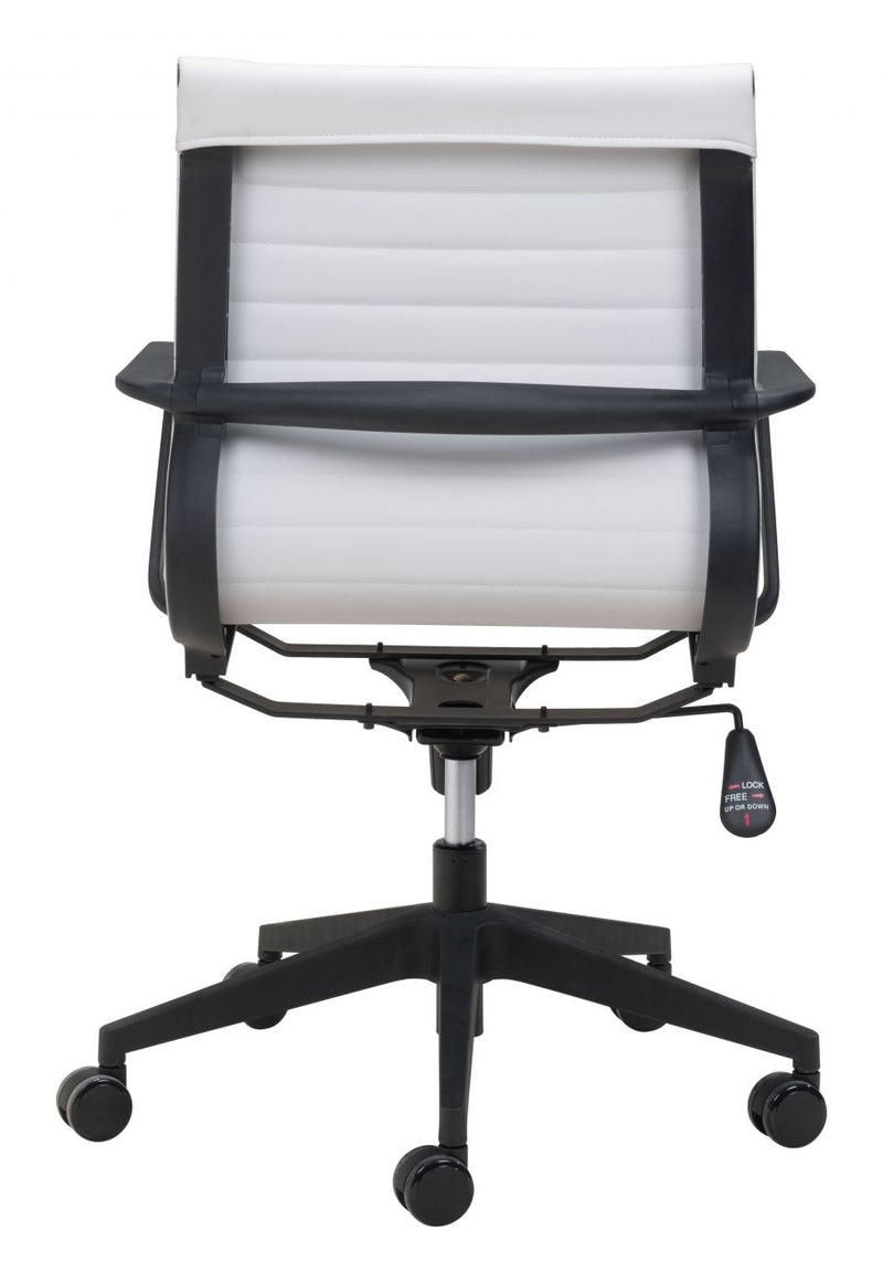 Stacy Office Chair White Leather by Zuo Modern