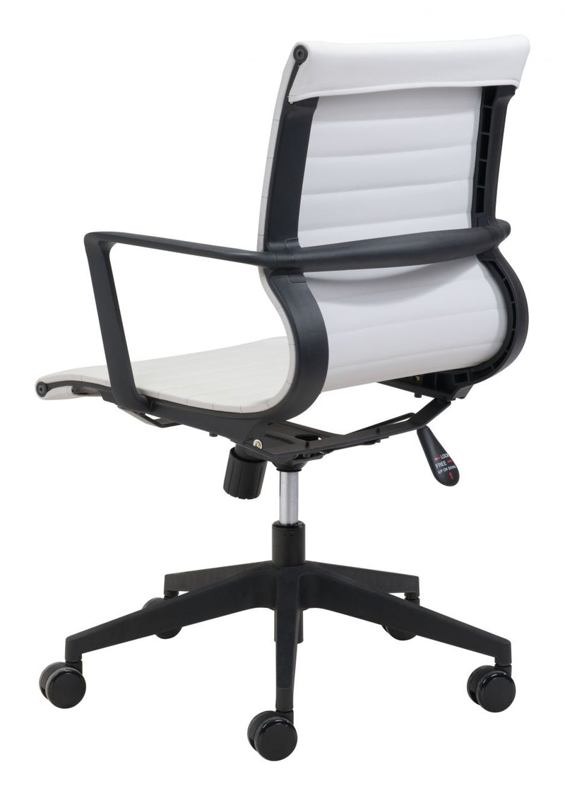 Stacy Office Chair White Leather by Zuo Modern