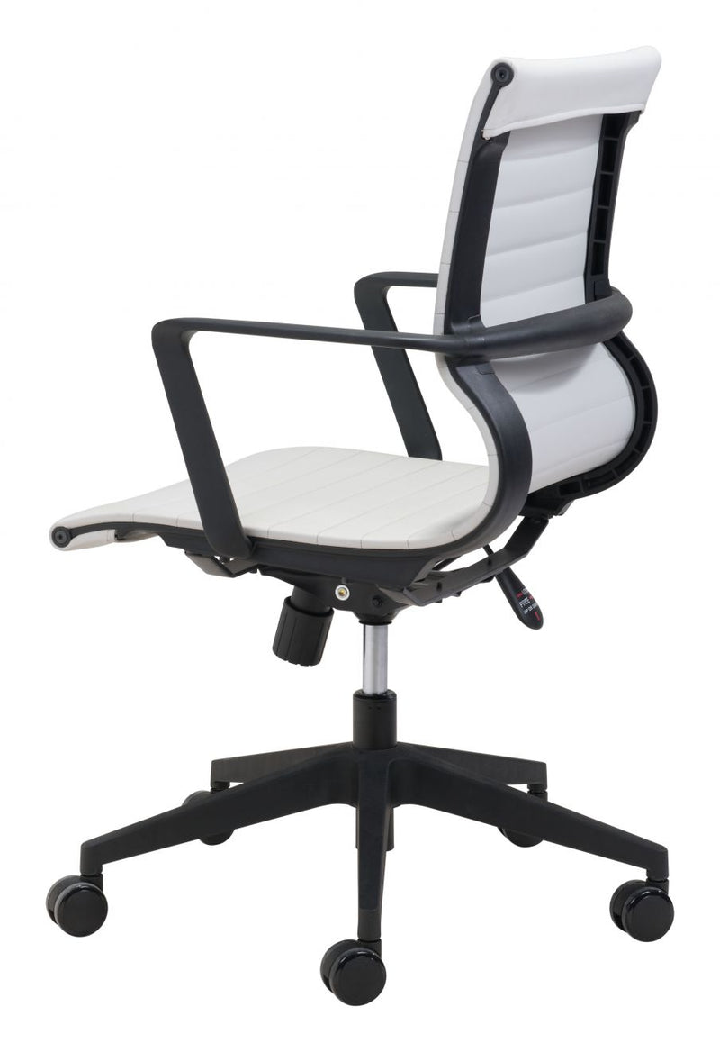 Stacy Office Chair White Leather by Zuo Modern