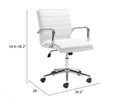 Partner Office Chair White by ZUO Modern