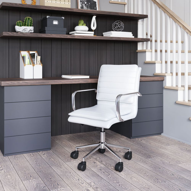 Partner Office Chair White by ZUO Modern