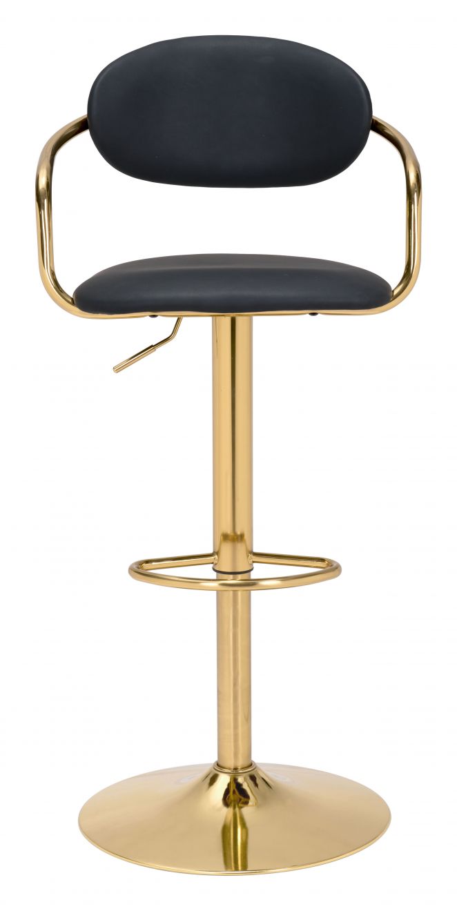 Zuo Modern Gusto Bar Chair White or Black & Gold