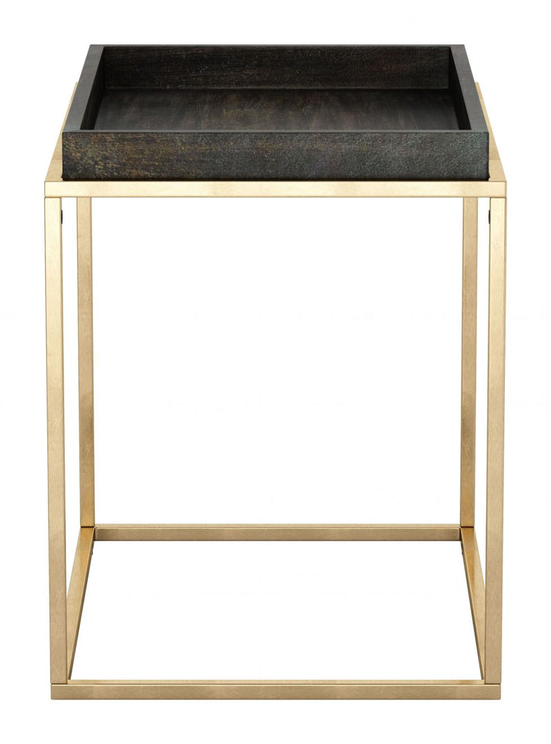 Zuo Modern Jahre Side Table Black & Brass - 109384