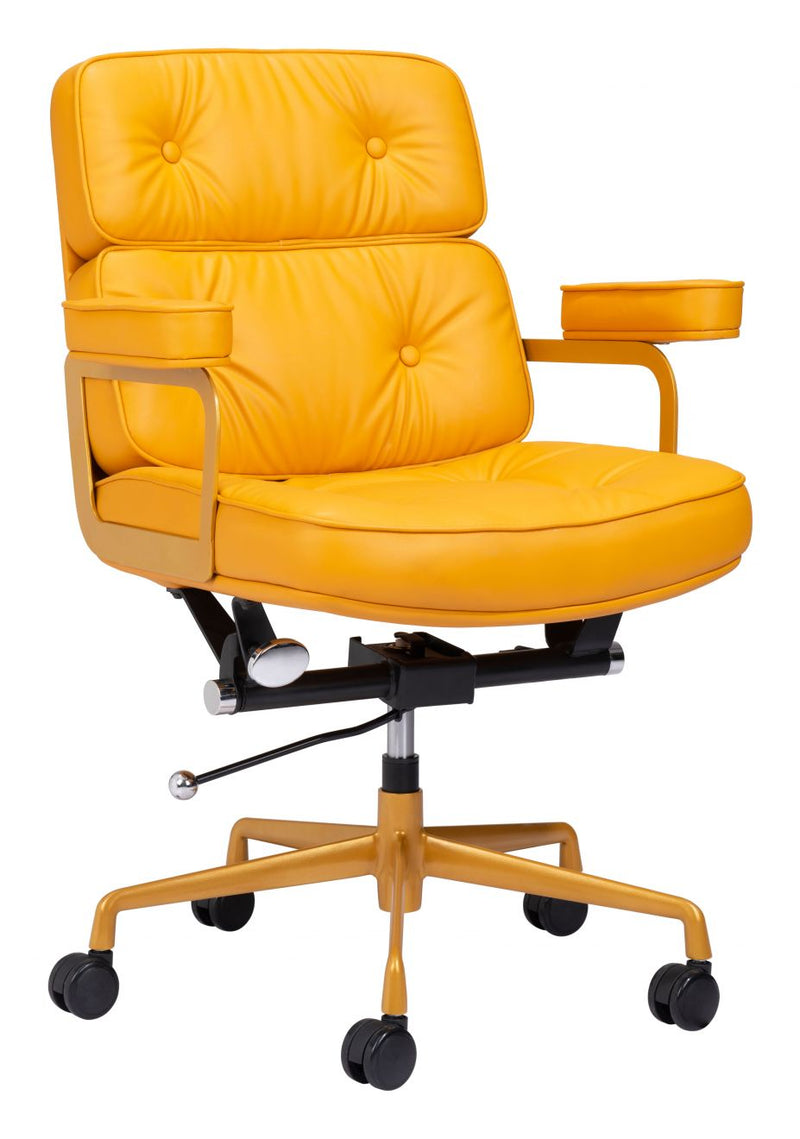 Smiths Office Chair Yellow Leather