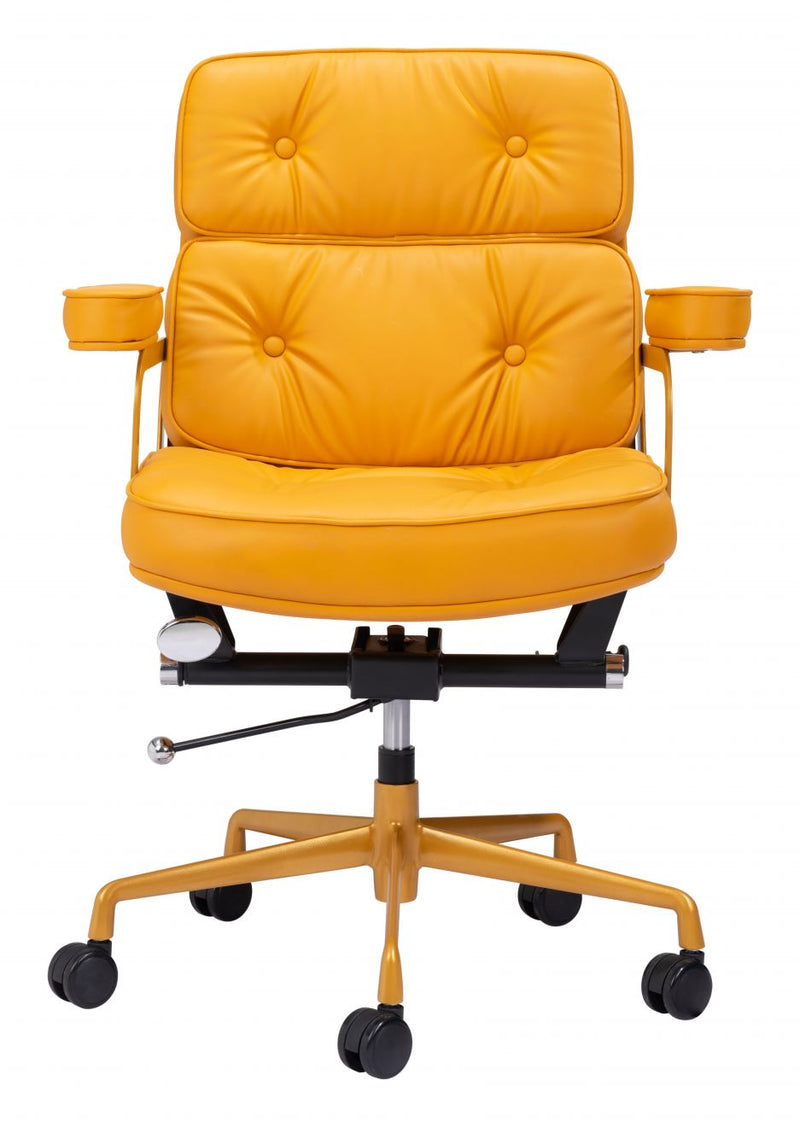 Smiths Office Chair Yellow Leather