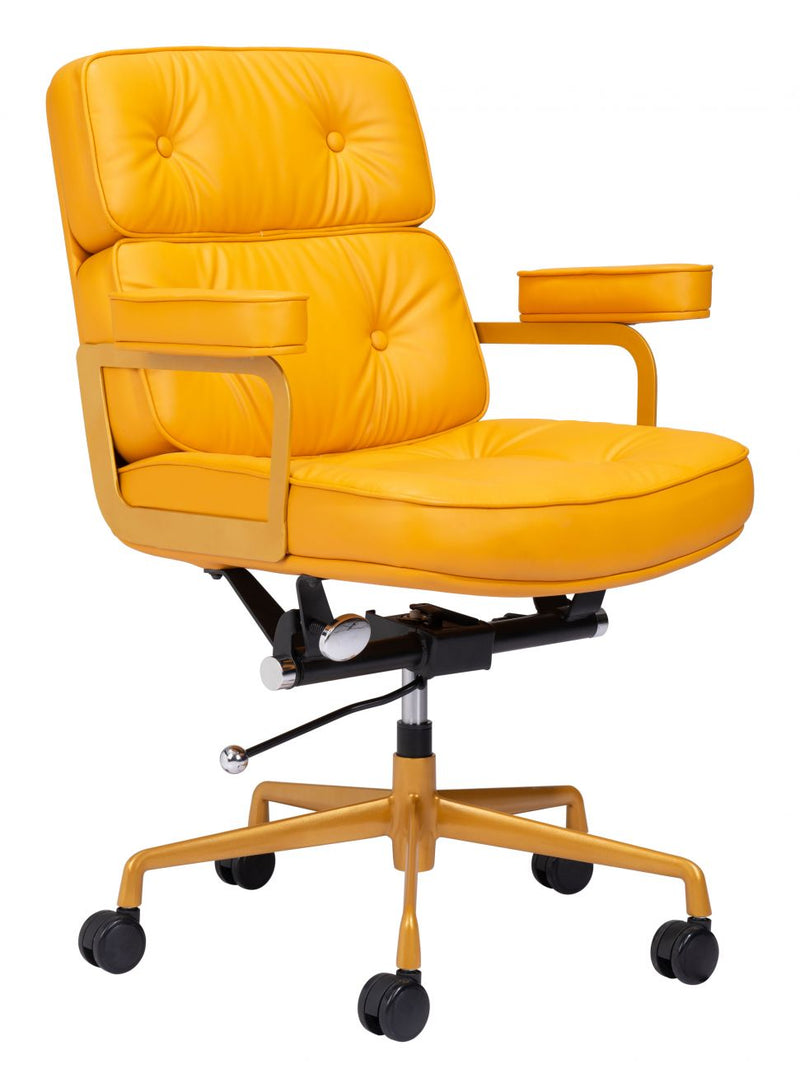 Smiths Office Chair Yellow Leather