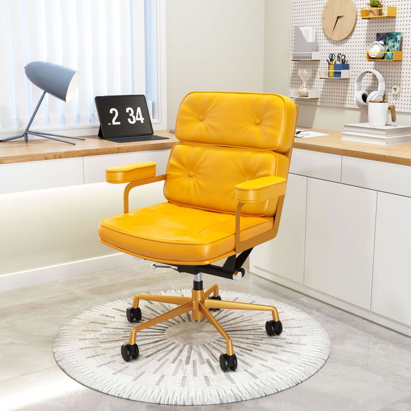 Smiths Office Chair Yellow Leather