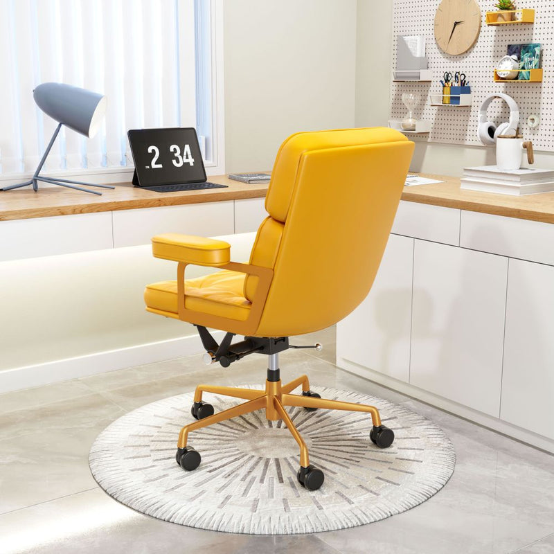 Smiths Office Chair Yellow Leather