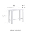 Abby 47" High Gloss Bar Table by Euro Style