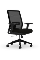 9 To 5 @nce Black Task Ergonomic Mid Back Chair (206)