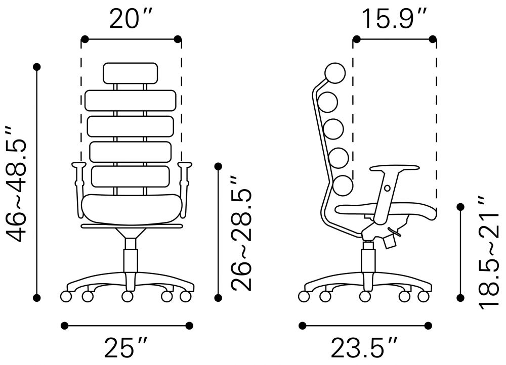 Zuo modern unico office chair online white