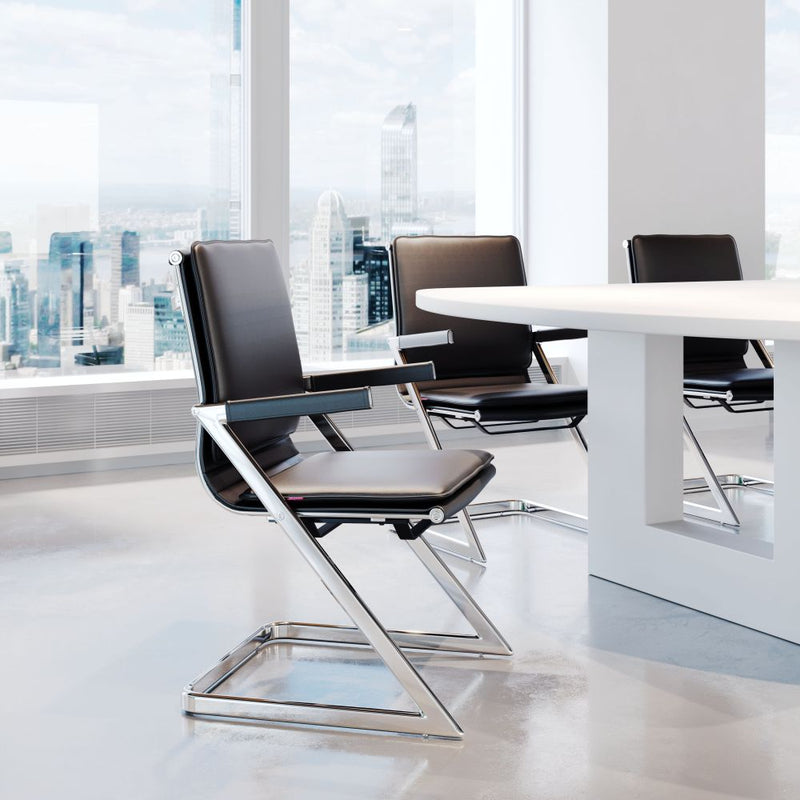 Lider Plus Conference Leather Chair - 2 chairs per order by ZUO