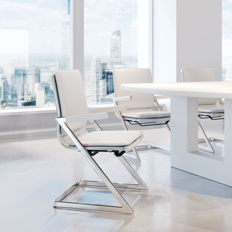 Lider Plus Conference Leather Chair - 2 chairs per order by ZUO