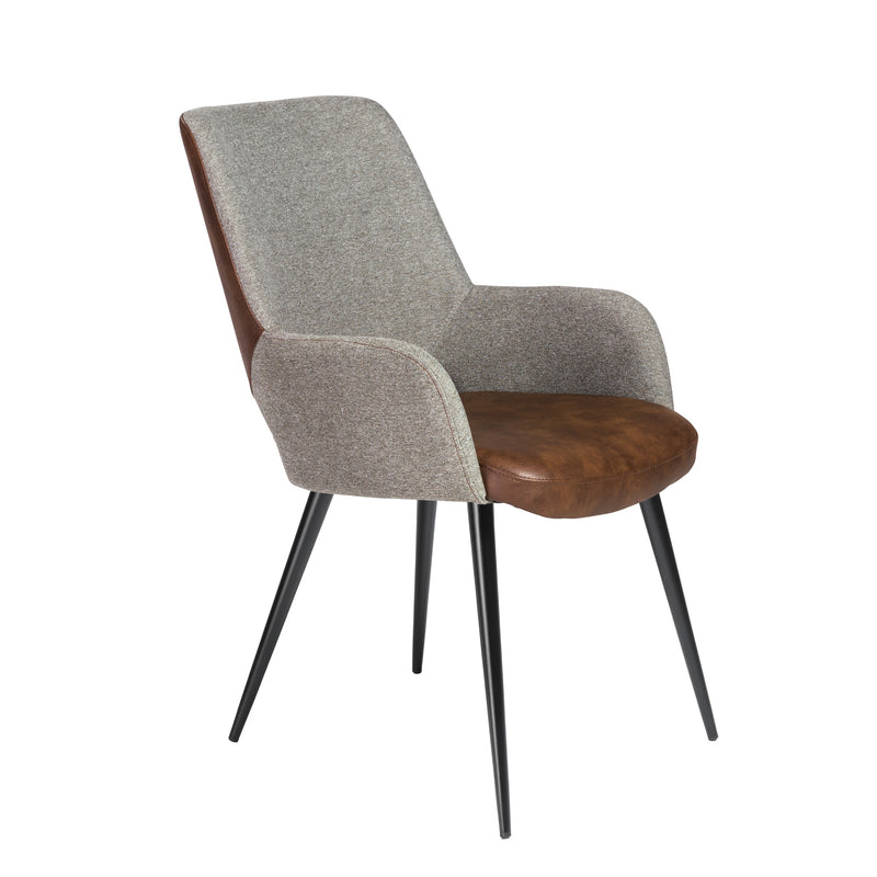 Modern Desi Armchair in Fabric and Leather by Eurostyle
