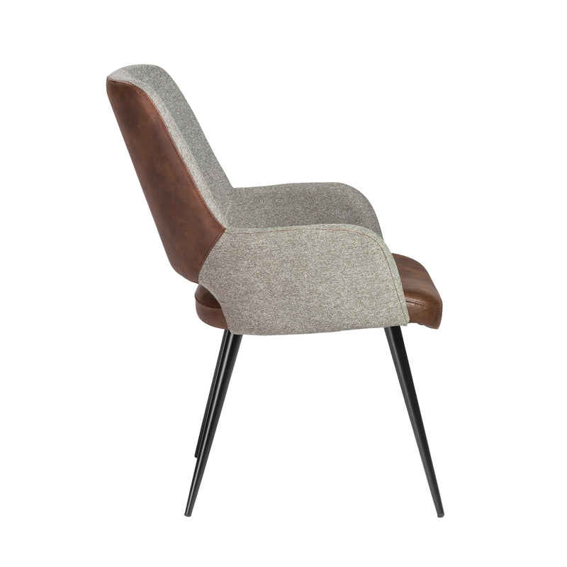 Modern Desi Armchair in Fabric and Leather by Eurostyle