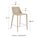 Kalle Counter Leather Stool Chair - 26" Height