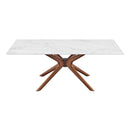 Maurice 79" Ceramic Rectangle Table 30962WHT-KIT by Euro Style