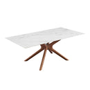 Maurice 79" Ceramic Rectangle Table 30962WHT-KIT by Euro Style